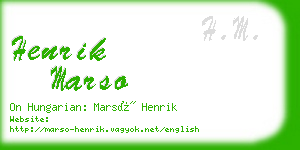 henrik marso business card